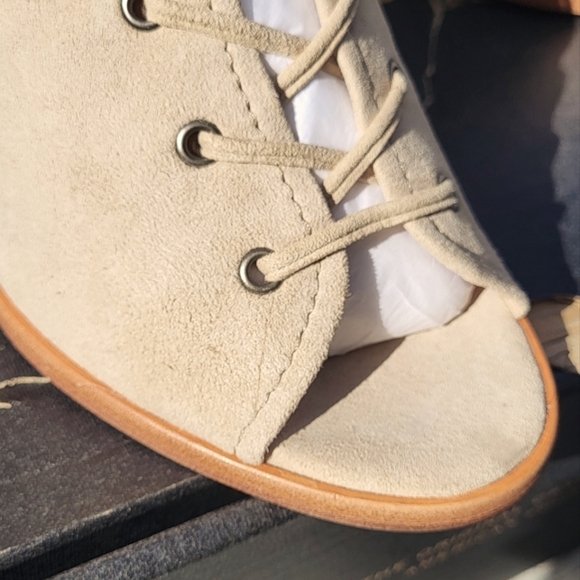 Frye Dani Whipstitch Lace Up Peep Toe Bootie NIB - Picture 9 of 14